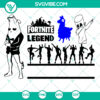 Fortnite Legend logo shirt SVG bundle with Cricut & Silhouette files for instant download. Great for gaming enthusiasts.
