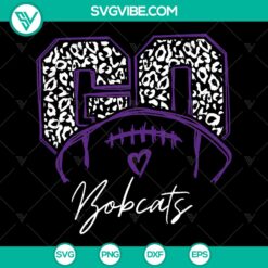 Bobcats Football Mama SVG design with cheerleader motif for iron-on, perfect for football season.
