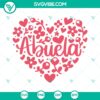 Abuela Heart Svg design with instant download ideal for Mother's Day shirt. Perfect for celebrating Grandma.