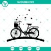 Heart Bicycle SVG featuring a retro vintage adult bike with a basket design - ideal for cut files, clipart, and silhouette projects. Instant download.