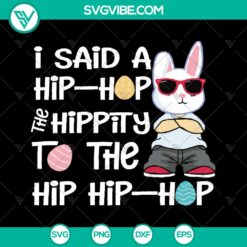 Easter Bunny Hip Hop SVG Cut Files for Instant Download - Festive and fun Easter design for crafting projects.