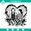 Jack and Wendy SVG cut files for Halloween, featuring iconic horror movie couple. Perfect for spooky crafts.