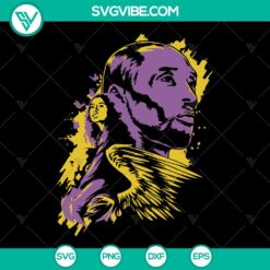 Kobe Bryant PNG digital artwork, high-quality instant download featuring iconic basketball player. Perfect for fans and collectors.