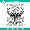 Buffalo Bills horror movie vintage fan label SVG PNG design, ideal for instant download. Unique NFL-themed graphic for fans.