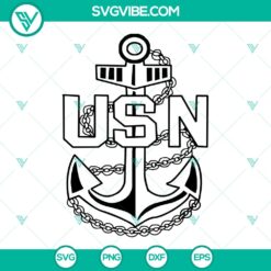 Nautical Navy Anchor USN SVG Cut Files Design 171 for Instant Download, perfect for crafting projects.
