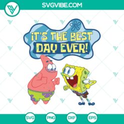 SpongeBob SquarePants and Patrick Star vector cut files - SVG, DXF, EPS, PNG for crafts and designs.