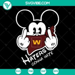 Washington Football Team SVG with Mickey Mouse design for NFL Sport Logo fans, ideal for Super Bowl project.