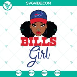 Bills Black Girl and Buffalo Bills Logo Svg Design - Instant Download