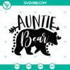 Auntie Bear Christmas SVG design for Cricut & Silhouette, ideal for holiday crafting.