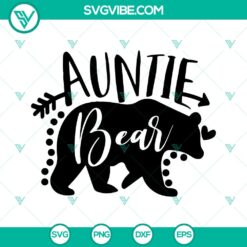 Auntie Bear Christmas SVG design for Cricut & Silhouette, ideal for holiday crafting.