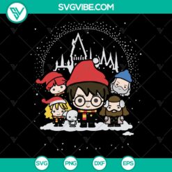 Harry Potter Christmas SVG with Winter Tree & Lights design for instant download. Ideal for holiday crafts and décor.