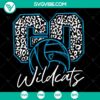 Wildcats Volleyball Mama Cheerleader Sport Leopard SVG design, perfect for fans. Instant Download.