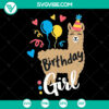 Llama Birthday Girl SVG for Kids Shirt Design, featuring cute alpaca clipart perfect for birthday celebrations.
