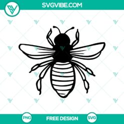 Minimalist bee outline SVG cut file design, free to download.