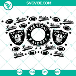Las Vegas Raiders Starbucks wrap SVG, football sport design for DIY crafts, gameday projects.