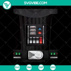 Darth Vader Halloween costume shirt design, Star Wars silhouette sublimation files for crafting projects.