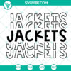 Yellow Jackets mascot school spirit words SVG jacket clipart for Cricut and Silhouette, instant download high school cut files.