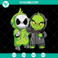 Kid Grinch and Jack Skellington PNG Bundle - Instant Download