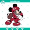 Kansas City Chiefs Mickey Football SVG Design - Instant Download. Red and gold football theme with Mickey ears and team logo.