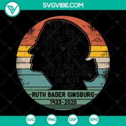 "Ruth Bader Ginsburg SVG - Women Power &amp; Political Quotes - Feminist Saying - Law Student Gift - Instant Download"