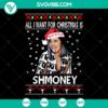 Cardi B SVG with "All I Want For Christmas Is Shmoney" and "Cardi B Okurrr" design - Instant Download for holidays.
