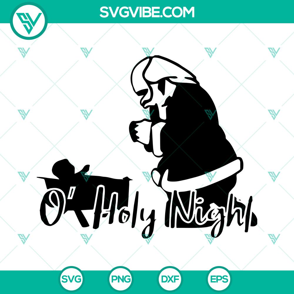 mockup-922293925.jpg Kneeling Santa and Baby Jesus in O Holy Night Scene SVG Bundle perfect for Christmas crafts. Instant download.