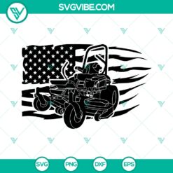 US Zero Turn Lawn Mower SVG Stencil &amp; PNG - Digital Download