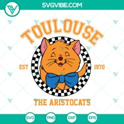 Disney's Toulouse from The Aristocats design in SVG DXF EPS PNG formats celebrating 1970 release.