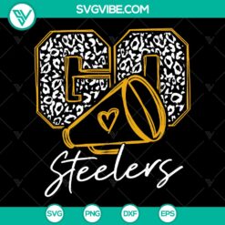 Pittsburgh Steelers football cheerleader SVG bundle, perfect for fans. Instant download for sports enthusiasts.