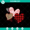 Valentines Day heart leopard buffalo plaid arrow SVG cut files for crafting and DIY projects.