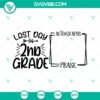 2nd grade Last Day of School autograph SVG cut file featuring classroom signature design for students to sign, ideal for school projects and gifts.