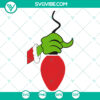 Christmas SVG design featuring a Santa Grinch holding a lantern. Ideal for shirts, instant download.
