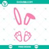 Easter Bunny Split Monogram SVG Cut File for DIY crafts, featuring customizable holiday design. Perfect for Easter projects.