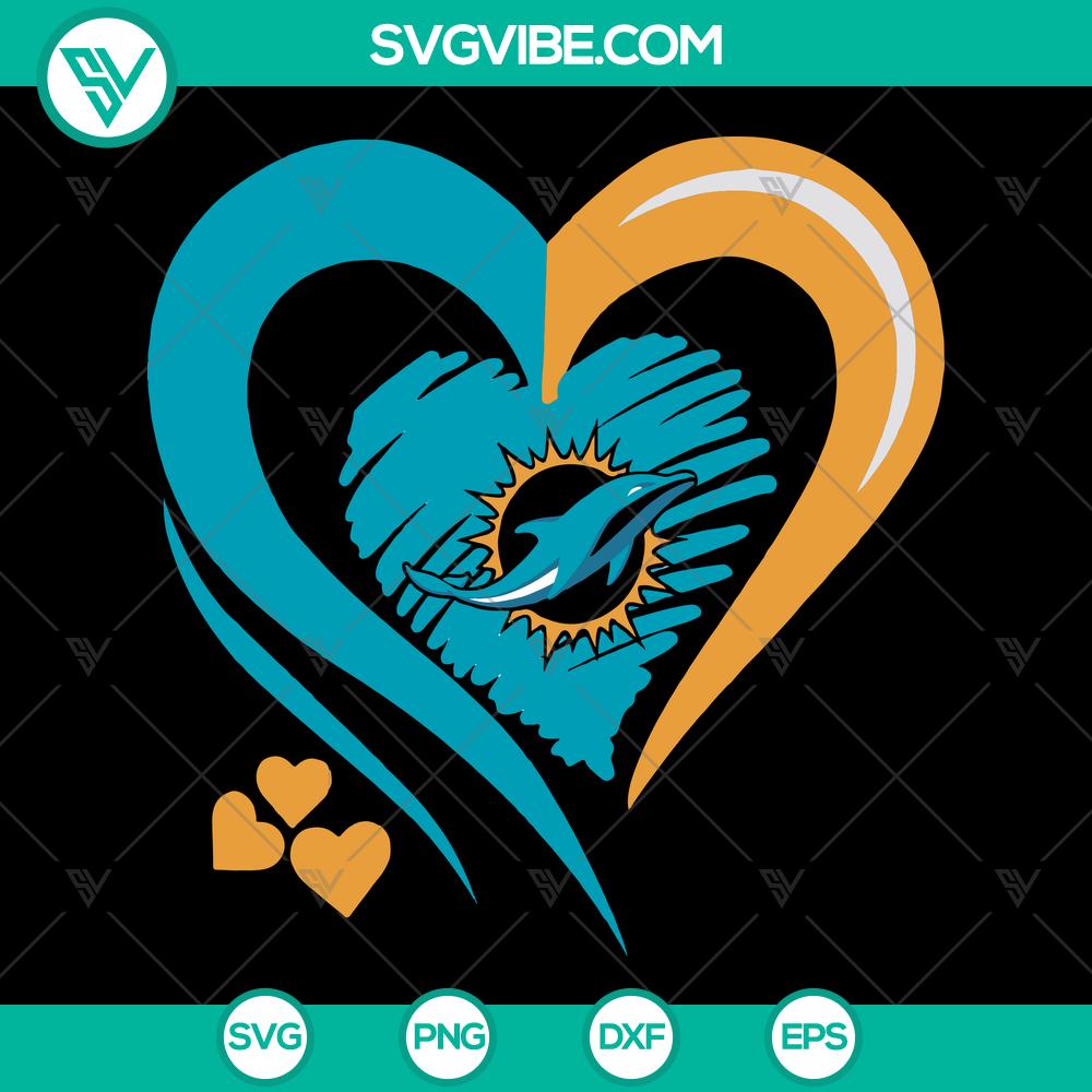 mockup-966585662.jpg Miami Dolphins heart logo SVG for NFL football teams, ideal for Super Bowl SVG designs.