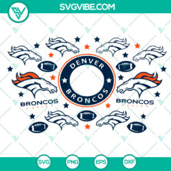 Denver Broncos Starbucks Wrap SVG | Sport Football Cup Full Wrap Download