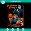Michael Myers Halloween Safety SVG with Sitters Guide in PNG, EPS, and DXF formats. Hilarious design for instant download.