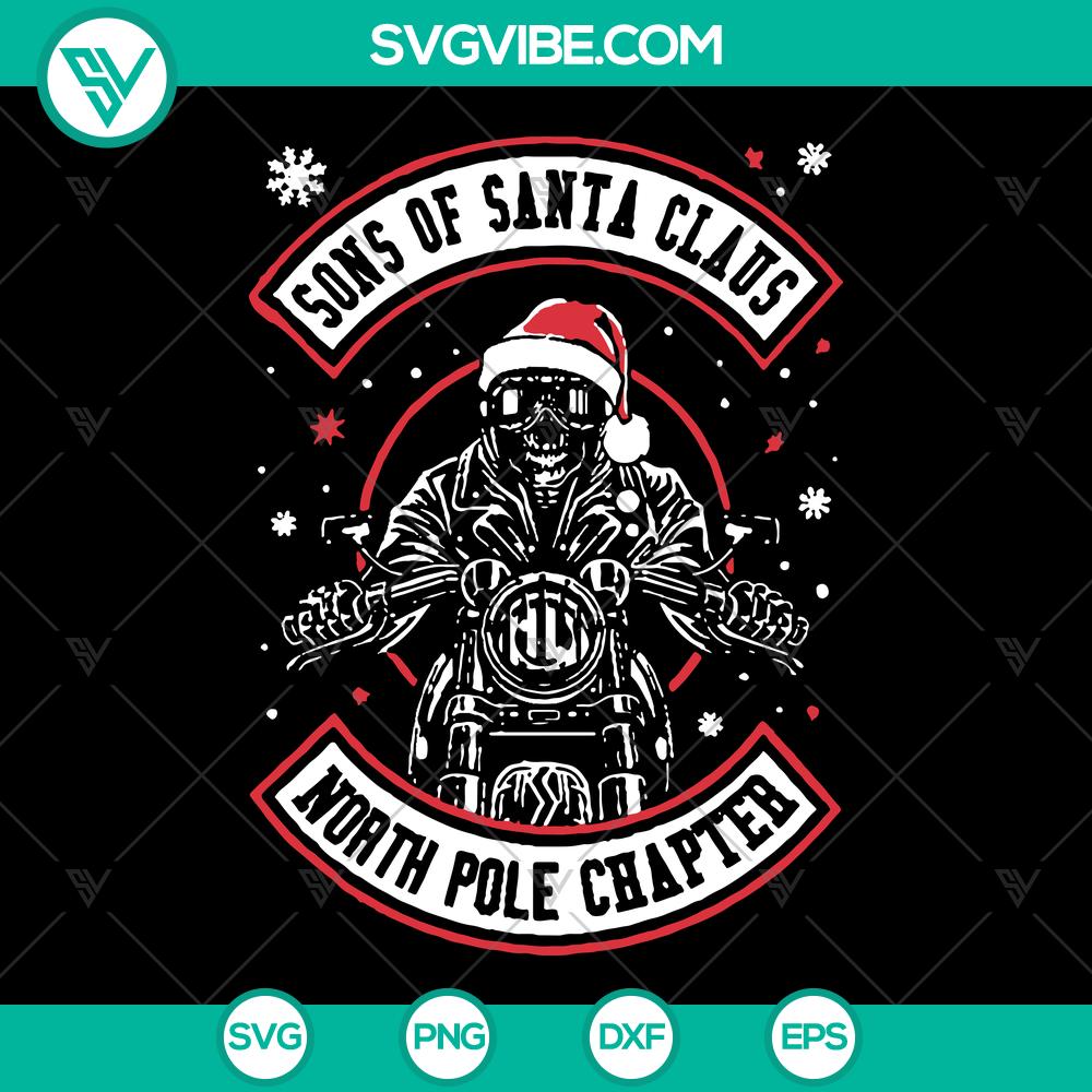 Sons Of Santa Claus North Pole Chapter Christmas SVG – Instant Download Sons Of Santa Claus North Pole Chapter Christmas SVG design - Instant Download for holiday crafts and projects.