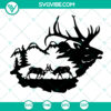 Elk buck deer clipart SVG cut file for Silhouette digital designs, perfect for rustic-themed projects.