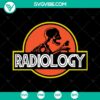 Jurassic Park radiology skeleton SVG cut files for Cricut & Silhouette, perfect for crafting dinosaur-themed projects.
