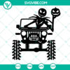 Jack Skeleton on Car Jeep Svg - Halloween Pumpkin Design, Halloween themed digital graphic suitable for cutting machines and crafting projects.