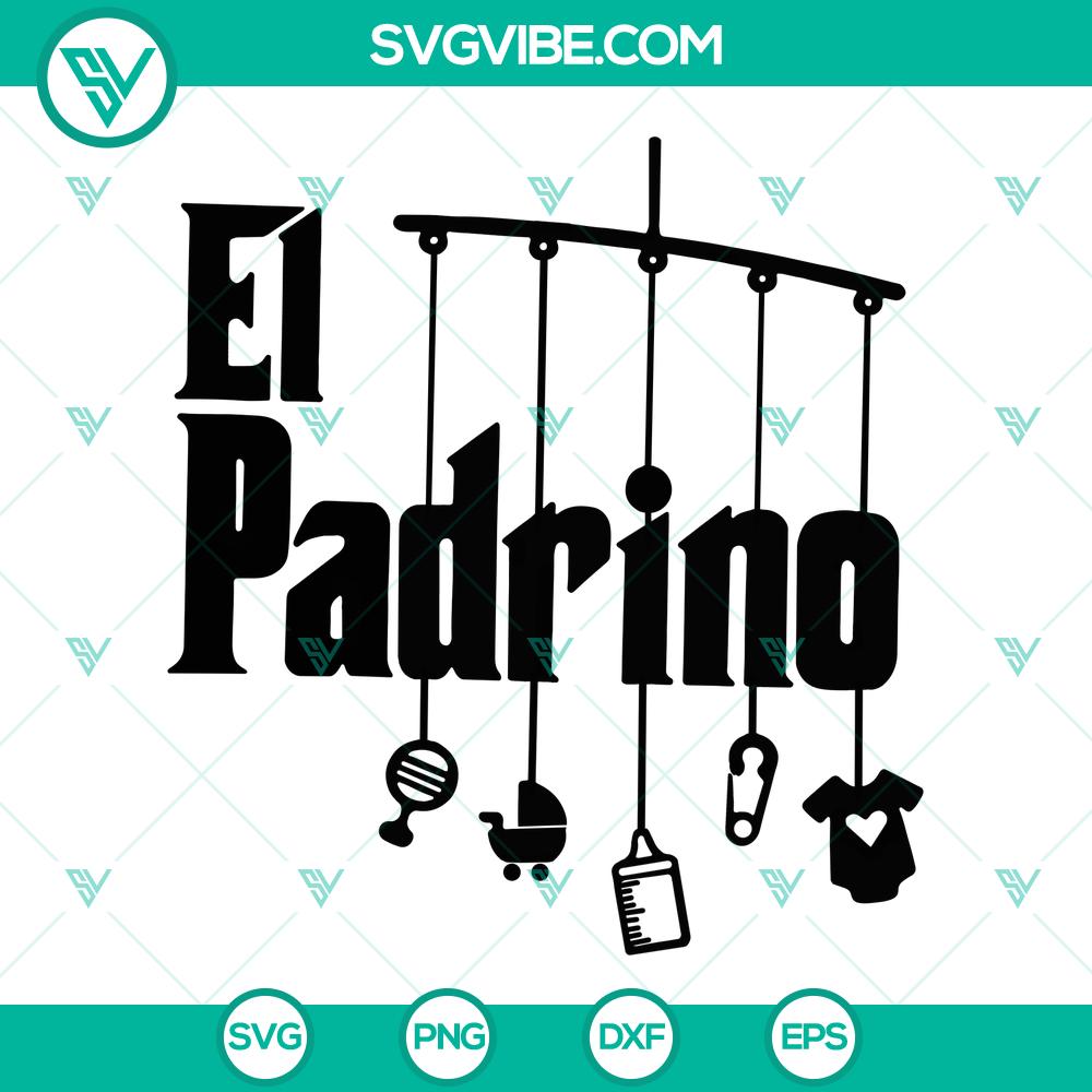 mockup-997830576.jpg El Padrino SVG cut file clipart for Cricut and Silhouette, featuring a stylish design perfect for crafts and projects.