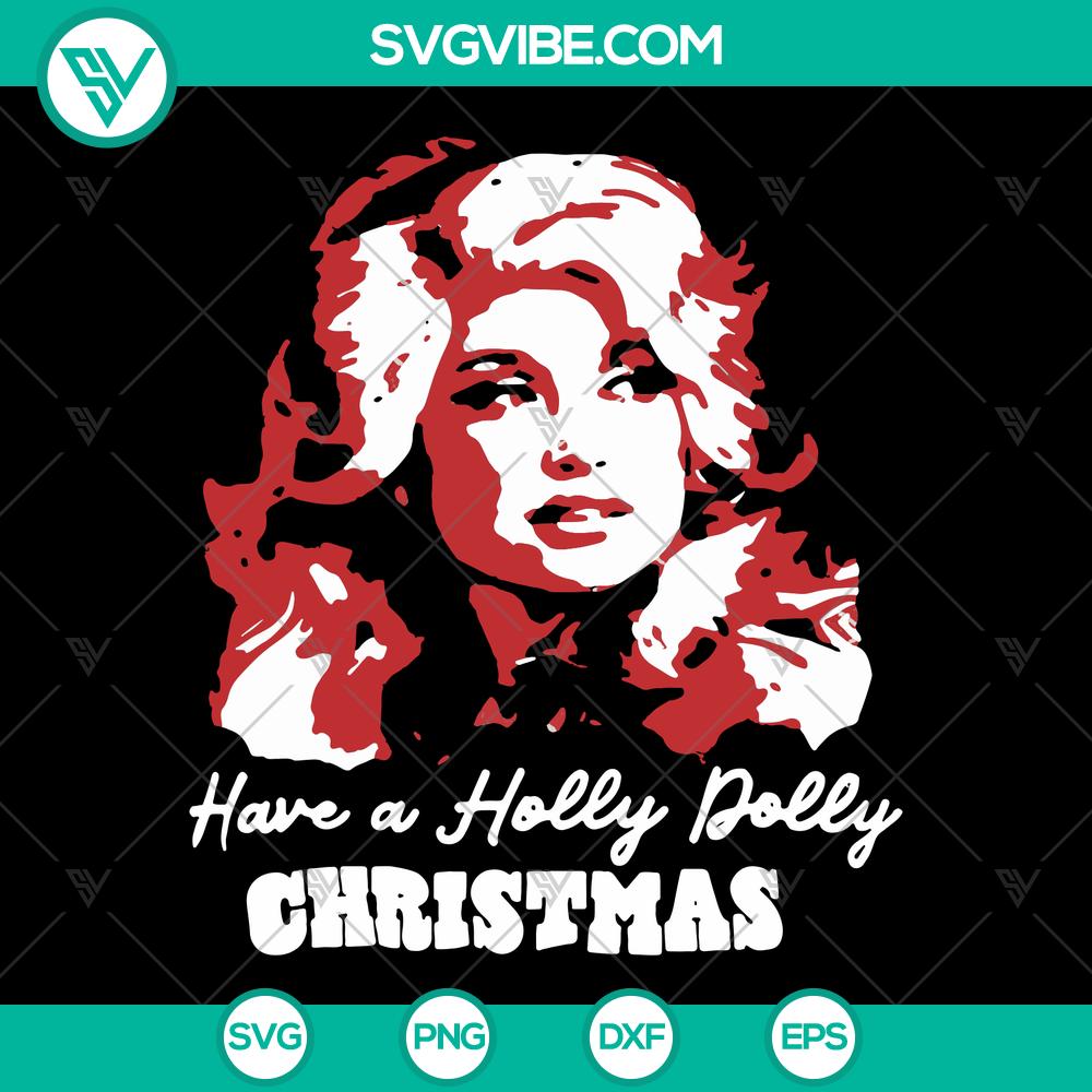 mockup-999362405.jpg Dolly Parton Holly Dolly Christmas design in Svg, Png, Dxf, Eps formats - Instant Download for holiday crafting projects.