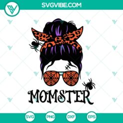 Momster Halloween SVG design featuring a spooky and scary mom theme, perfect for Halloween crafting projects.
