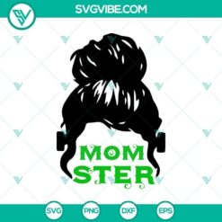 Spooky Momster Halloween SVG design with horror elements for Halloween craft projects.