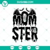 Creepy Momster and Vampire Halloween SVG design for digital crafting projects.