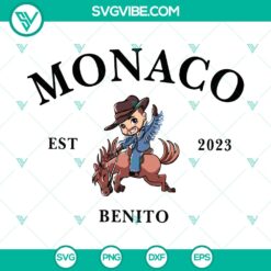 Monaco Benito Est 2023 Song SVG DXF EPS PNG Files