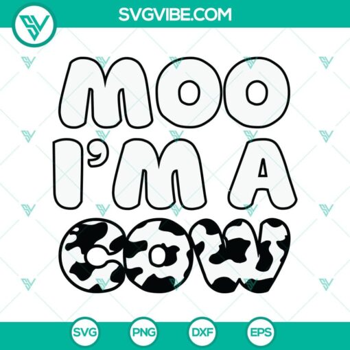 Moo I'm A Cow Halloween SVG with Scary Oct 31 design, perfect for holiday crafting projects.