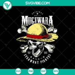 Mugiwara Strawhat Pirates and Skull Strawhat SVG design inspired by One Piece series. Ideal for fans and digital craft projects.