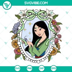 Mulan Mirror Bow SVG depicting Disney Princess Mulan. Ideal for crafting projects. Cut files for silhouette or Cricut machines.