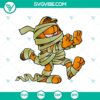 Mummies Garfield in Funny Halloween SVG design, ideal for Halloween crafts and projects.